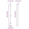 vidaXL Zaunpfosten 7 pcs Grau Stahl