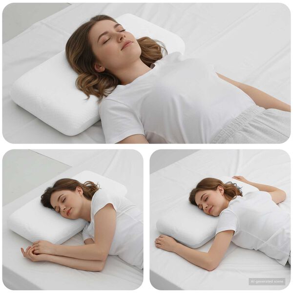 vidaXL Schlafkissen Uni Wei&szlig; 70 x 36 x 11,5 cm