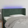 vidaXL LED Kopfteil Dunkelgr&uuml;n 103x16x78/88 cm Samt