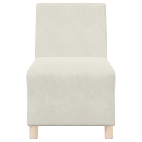vidaXL Modulares Sofa ohne Armlehnen Creme 55 cm Samt