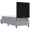 vidaXL Boxspringbett mit Matratze Hellgrau 80 x 200 cm Stoff