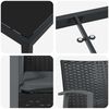 vidaXL Garten Essgruppe 7 pcs Schwarz und Grau PE-Rattan
