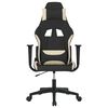 vidaXL Gaming-Stuhl mit Massagefunktion Schwarz und Creme Stoff