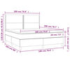 vidaXL Boxspringbett mit Matratze & LED Dunkelbraun 180x200 cm Stoff