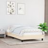 vidaXL Bettgestell ohne Matratze Creme 100x200 cm Stoff