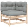 vidaXL Gartensofa mit Kissen 2-Sitzer Massivholz Kiefer