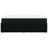 vidaXL Boxspringbett mit Matratze Schwarz 120x200 cm Stoff