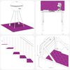 vidaXL Treppe Tritt Rechtwinklig 2 pcs Silber 60 x 50 cm Aluminium