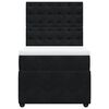 vidaXL Boxspringbett mit Matratze Schwarz 90x190 cm Samt