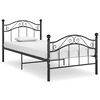 vidaXL Bett Schwarz Metall 90x200 cm