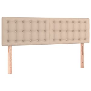 vidaXL Kopfteile Cappuccino-Braun 144x5x78/88 cm Kunstleder