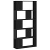 vidaXL B&uuml;cherregal 5 B&ouml;den Schwarz 80,5x23,5x162,5 cm Holzwerkstoff