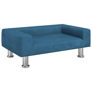 vidaXL Kindersofa Blau 70x45x26,5 cm Samt
