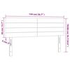 vidaXL Kopfteile Blau 144x5x78/88 cm Stoff