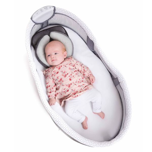 Bo Jungle B-Babybett mit Licht Faltbar Grau