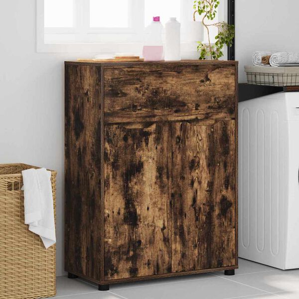 vidaXL Badezimmerschrank Ger&auml;ucherte Eiche 72,5 x 36,5 x 100 cm