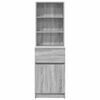 vidaXL Nachttisch Grau Sonoma 39x35x125 cm Holzwerkstoff