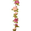 vidaXL Weihnachtskränze Blumen 6 Stk. Rosa 250 cm