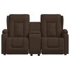 vidaXL 2-Sitzer Massagesessel mit Getr&auml;nkehalter Braun Kunstleder