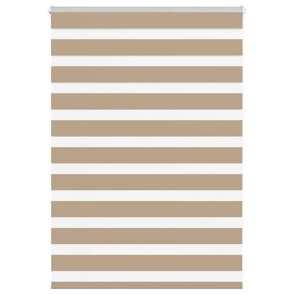 vidaXL Doppelrollo Sandbraun 100x100 cm Stoffbreite 95,9 cm Polyester