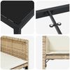 vidaXL Garten Essgruppe 5 pcs Beige Poly-Rattan