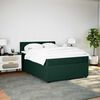 vidaXL Boxspringbett mit Matratze Dunkelgr&uuml;n 140x190 cm Samt
