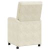 vidaXL Esszimmerst&uuml;hle mit Rollen 2 pcs Creme 58 x 67 x 97 cm Samt