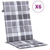vidaXL Gartenst&uuml;hle mit Kissen 6 Stk. Massivholz Teak