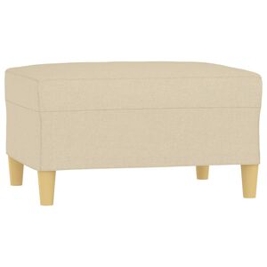 vidaXL Fu&szlig;hocker Creme 70x55x41 cm Stoff