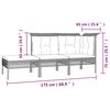 vidaXL 10-tlg. Garten-Lounge-Set mit Kissen Grau Poly Rattan