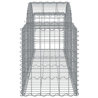 vidaXL Gabionen mit Hochbogen 9 Stk. 200x50x60/80 cm Verzinktes Eisen