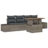 vidaXL Garten Essgruppe mit Kissen 5 pcs Grau und Braun