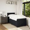 vidaXL Boxspringbett mit Matratze Schwarz 90x200 cm Samt