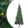 vidaXL Eckiger k&uuml;nstlicher Weihnachtsbaum Gr&uuml;n 180 cm PVC und Metall