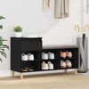 vidaXL Schuhschrank mit Speicher Schwarz Eichen-Optik 102 x 36 x 60 cm