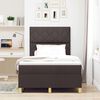 vidaXL Boxspringbett mit Matratze Dunkelbraun 120 x 190 cm Stoff