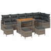 vidaXL Garten-Sofa-Set 10 stk. 9-Sitzanzahl Grau