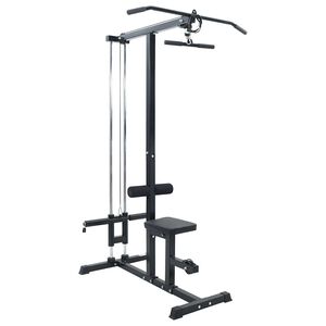 vidaXL Latzugmaschine Schwarz 110 x 70 x 187 cm