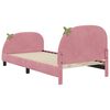 vidaXL Kinderbettgestell mit Kopfteil Rosa 90 x 190 cm Samt