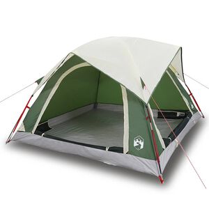 vidaXL Campingzelt 4 Personen Gr&uuml;n Wasserdicht