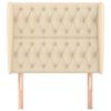 vidaXL Kopfteil mit Ohren Creme 103x23x118/128 cm Stoff
