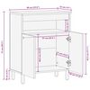 vidaXL Sideboard Braun 60x33x75 cm Massivholz Mango