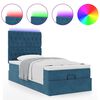 vidaXL Ottoman-Bett mit Matratzen & LEDs Dunkelblau 90x200 cm Samt