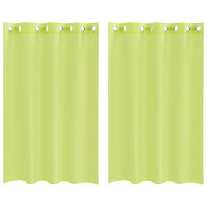 vidaXL Voile Vorh&auml;nge mit &Ouml;sen 2 Stk. Apfelgr&uuml;n 140x175 cm
