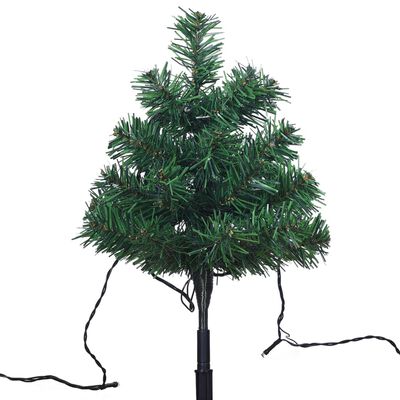 vidaXL Wegbeleuchtung Weihnachtsbäume 6 Stk. Warmweiße LEDs 45 cm PVC