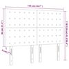 vidaXL LED Kopfteil Schwarz 144x5x118/128 cm Stoff