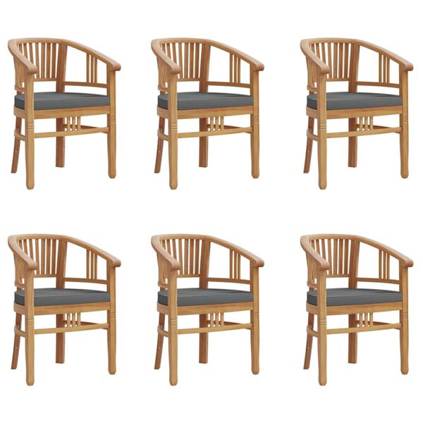 vidaXL 7-tlg. Garten-Essgruppe Massivholz Teak