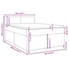 vidaXL Boxspringbett mit Matratze Dunkelbraun 160x200 cm Stoff