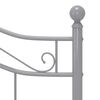 vidaXL Bett Grau Metall 120x200 cm