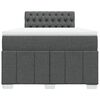 vidaXL Boxspringbett mit Matratze Dunkelgrau 120x190 cm Stoff